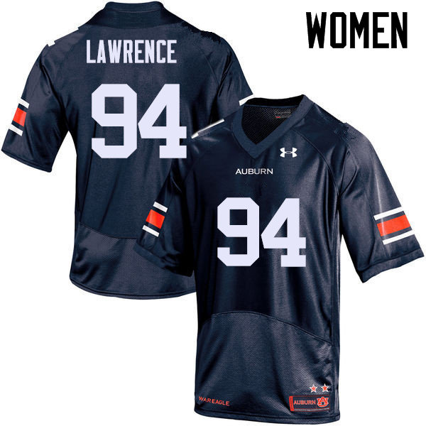 Women's Auburn Tigers #94 Devaroe Lawrence Navy College Stitched Football Jersey